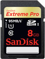 Sandisk 8GB Extreme Pro 95MBs Class 10 SDHC Card